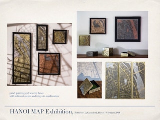 Hanoi Map collection as one of Christiane Campioni's latest works in Vietnam