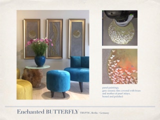 The tear drops in shape of little butterflies nowadays decorating the living room of our customer in Berlin, Germany.