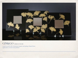 Gingko mirror fram collection by Christiane Campioni